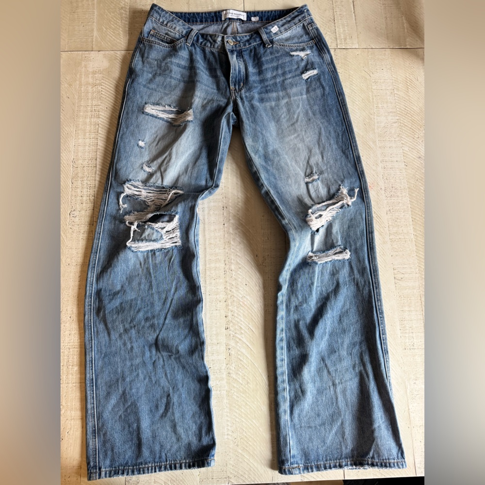Flying Monkey Distressed Blue Jeans